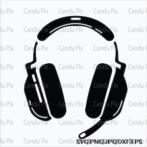 Gamer headset Svg, Headphone Svg, Gamer headset Png, Headset Png, Png Eps Jpg Dxf, Video Gamer Svg, Gamer Cricut, Gamer Cut File