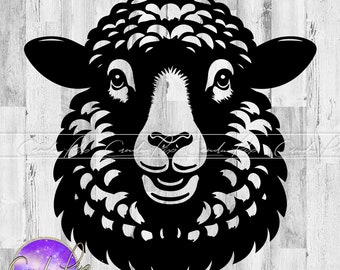 Sheep Svg, Sheep Png, Sheep Dxf, Farm Png, Farm Svg, Funny Farm Animals, Cricut Cut File, Silhouette, 1 Layer Cut File