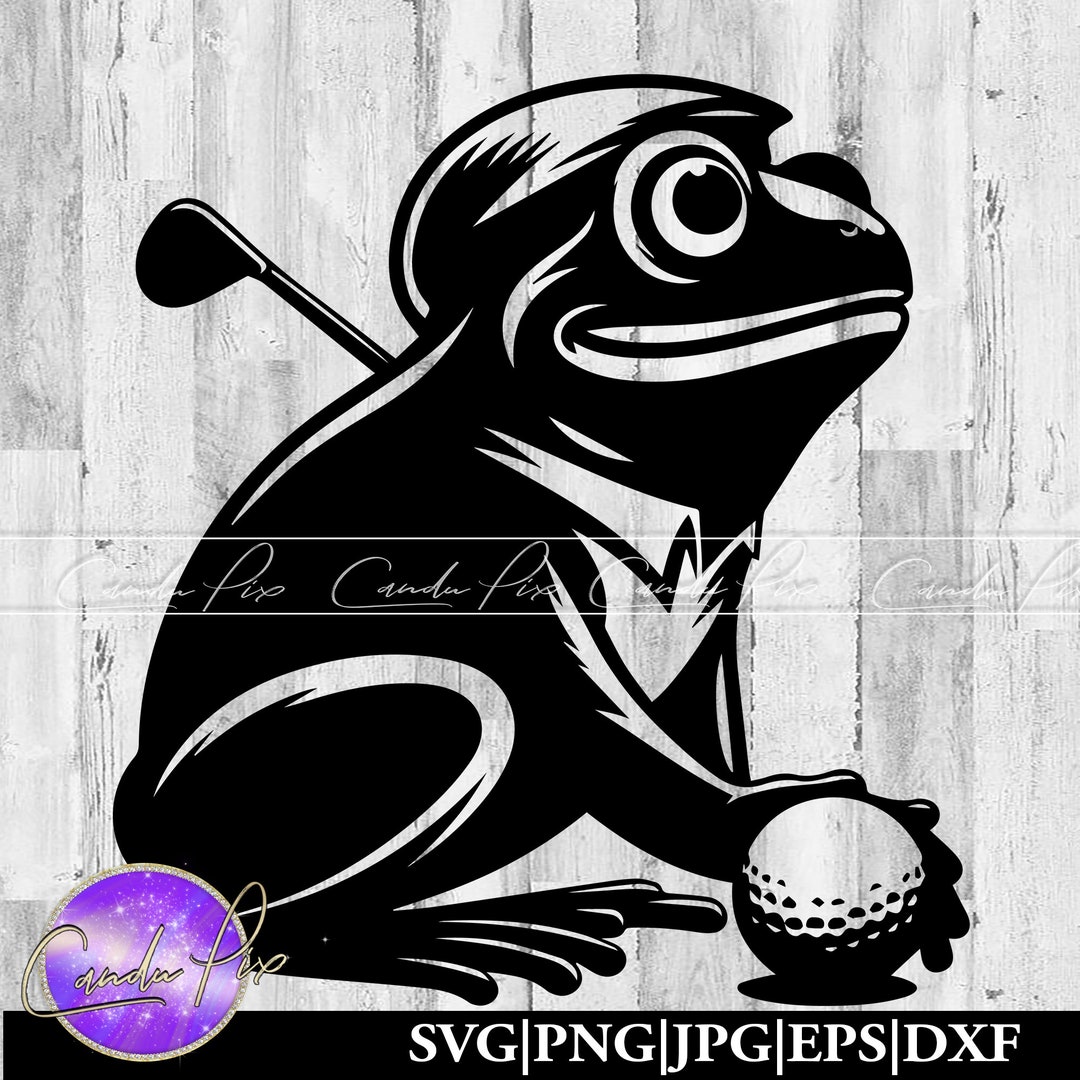 Frog Golf Svg, Frog Golf Png, Golfing Svg, Golfer Svg, Svg Png Dxf Eps ...