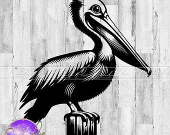 Pelican Svg, Pelican Png, Pelican Dxf, Beach Svg, Beach Png, Sea Salt Png, Sea Salt Svg, Náutico Png, Náutico Svg, Arquivo Cricut Cut
