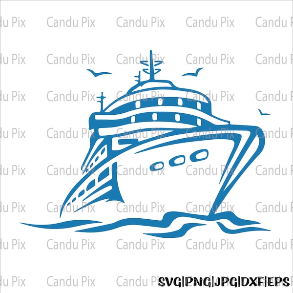 Svg de bateau de croisière, croisière Svg, bateau de croisière Png, croisière Png, Cricut, bateau de croisière couper fichier, licence commerciale