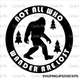 Bigfoot nicht alle, die wandern, sind verlorene Datei