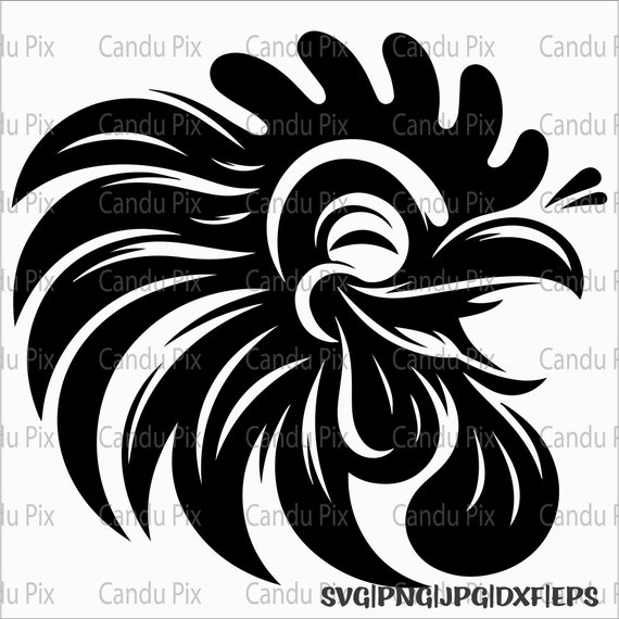 Coq Svg, Svg qui rit, Png de coq, Png qui rit, Dxf de coq, Dxf qui