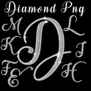 Diamond Silver Glitter Glam PNG Letters alphabet clipart, font clipart, Diamond letters, Diamond typography, Decorative lettering