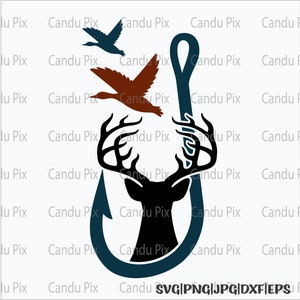 Hunting Svg, Fishing Svg, Hunting Png, Fishing Png, Duck Hunting svg, Fisher Svg, Big Game Svg, Deer Svg, Sportsman Svg, Blue, Black