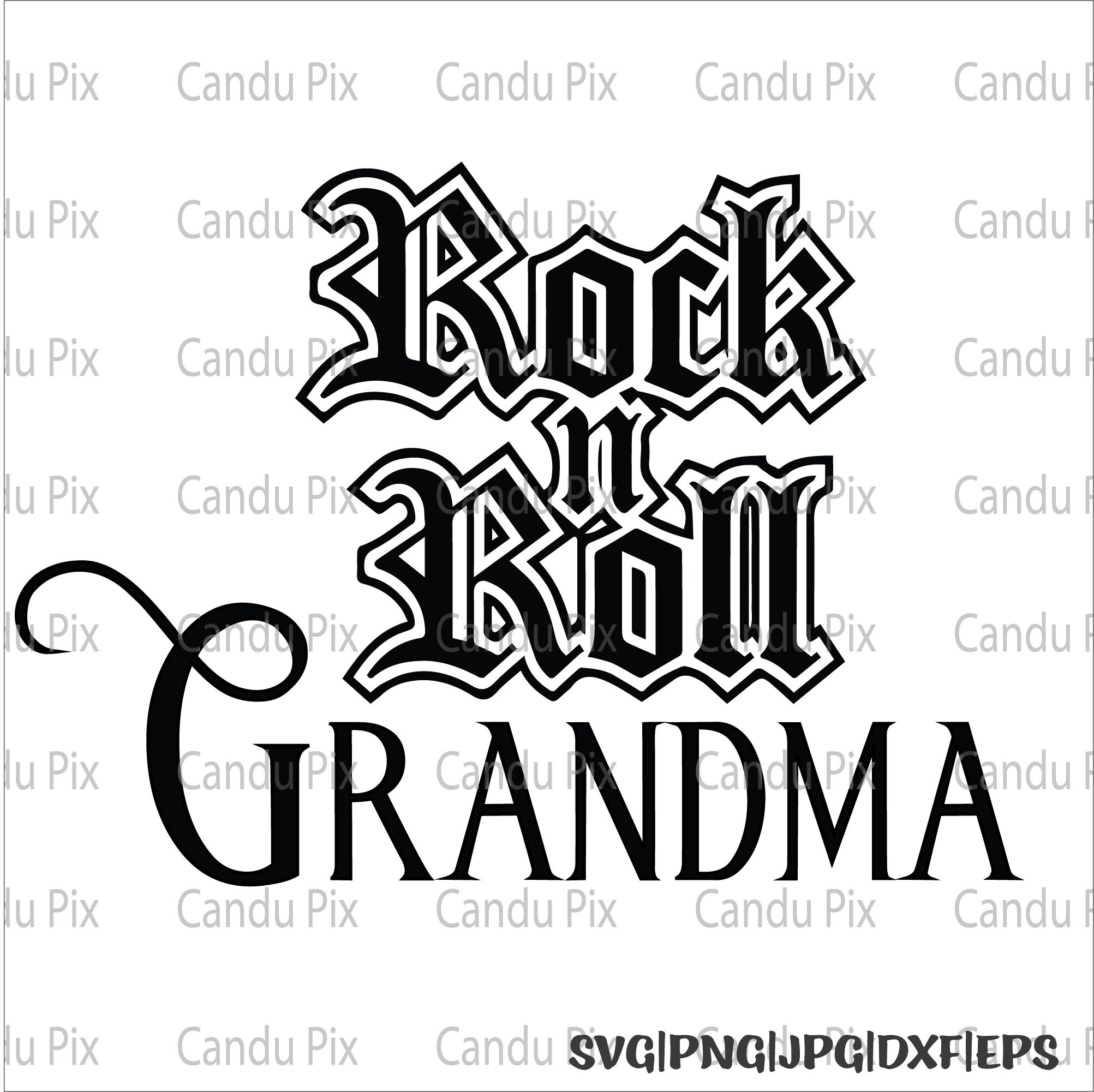 Rock and Roll Svg, Grandma Svg, Rock and Roll Png, Grandma Png, Meme ...