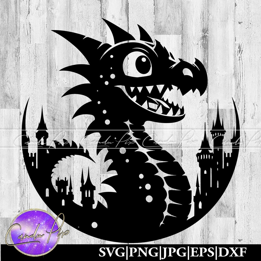 Happy Dragon Svg, Castle Svg, Happy Dragon Png, Castle Png, Happy ...