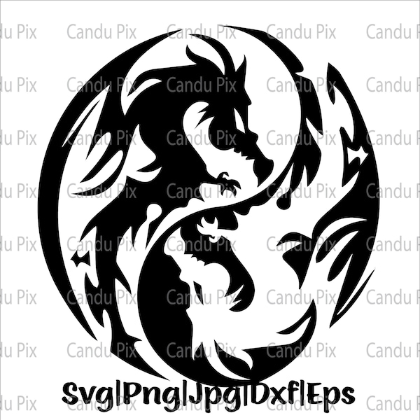 Dragon Svg, Chinese Dragon Svg, Japenese Dragon Svg, Png Eps Jpg Dxf, Svg Files For Cricut, Commercial License