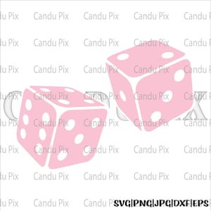 Rosa Würfel spielen SVG, rosa Würfel spielen, rosa spielen Png, rosa Würfel Png, Cricut, rosa Würfel spielen geschnitten Datei
