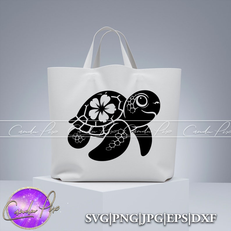 Sea Turtle Svg, Hibiscus Svg, Sea Turtle Png, Hibiscus Png, Hawaii Trip, Hawaii Svg, Vacation Svg, Tropical Flower, Svg Png Dxf Eps Jpg image 2