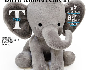 Birth Announcement Svg, Elephant Baby Announcement SVG, Png,Eps,Jpg
