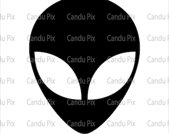 Alien Svg, Png, Eps, Dxf, Jpg, Vector Lindo Alien Cortado por Imágenes Prediseñadas de Color