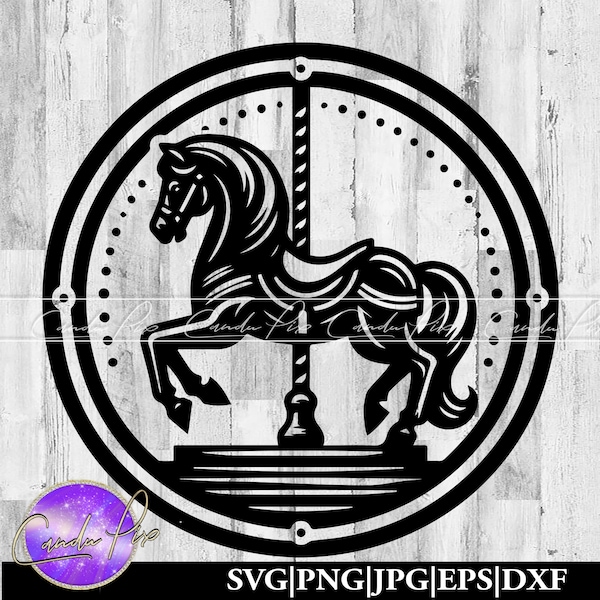 Carousel Horse Svg, Theme Park Svg, Carousel Horse Png, Theme Park Png, Carousel Horse Dxf, Theme Park Dxf, Cricut Cut File, Silhouette