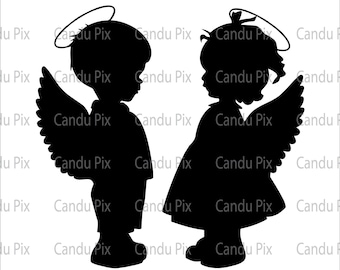 Little Boy Girl Angels Svg, Boy Girl Svg, Little Angels Png, Boy Girl Png,  Cricut, Little Boy Girl Angels Cut File