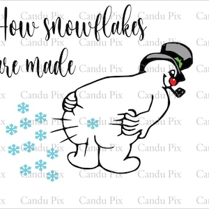 Snowman How snowflakes are made SVG & PNG, Eps, Dxf, Jpg, Vector Clipart Layer by Color