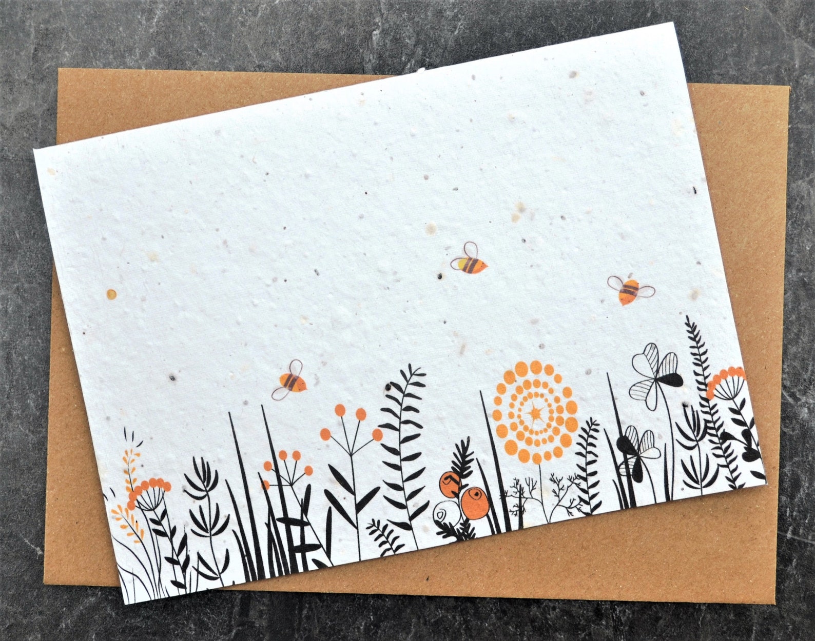 Plantable Seed Paper Greeting Card Sustainable Etsy Israel