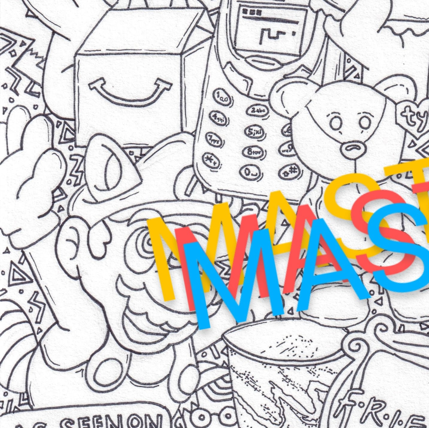 Nostalgic 90s/2000s Hand-Drawn Coloring Page Instant Digital | Etsy