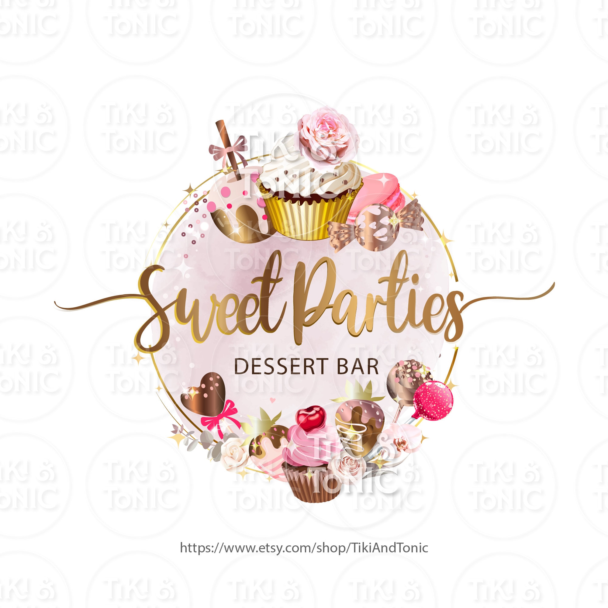 Bakery Logo Design Dessert Logo Party Table Cake Pops Logo Etsy Canada