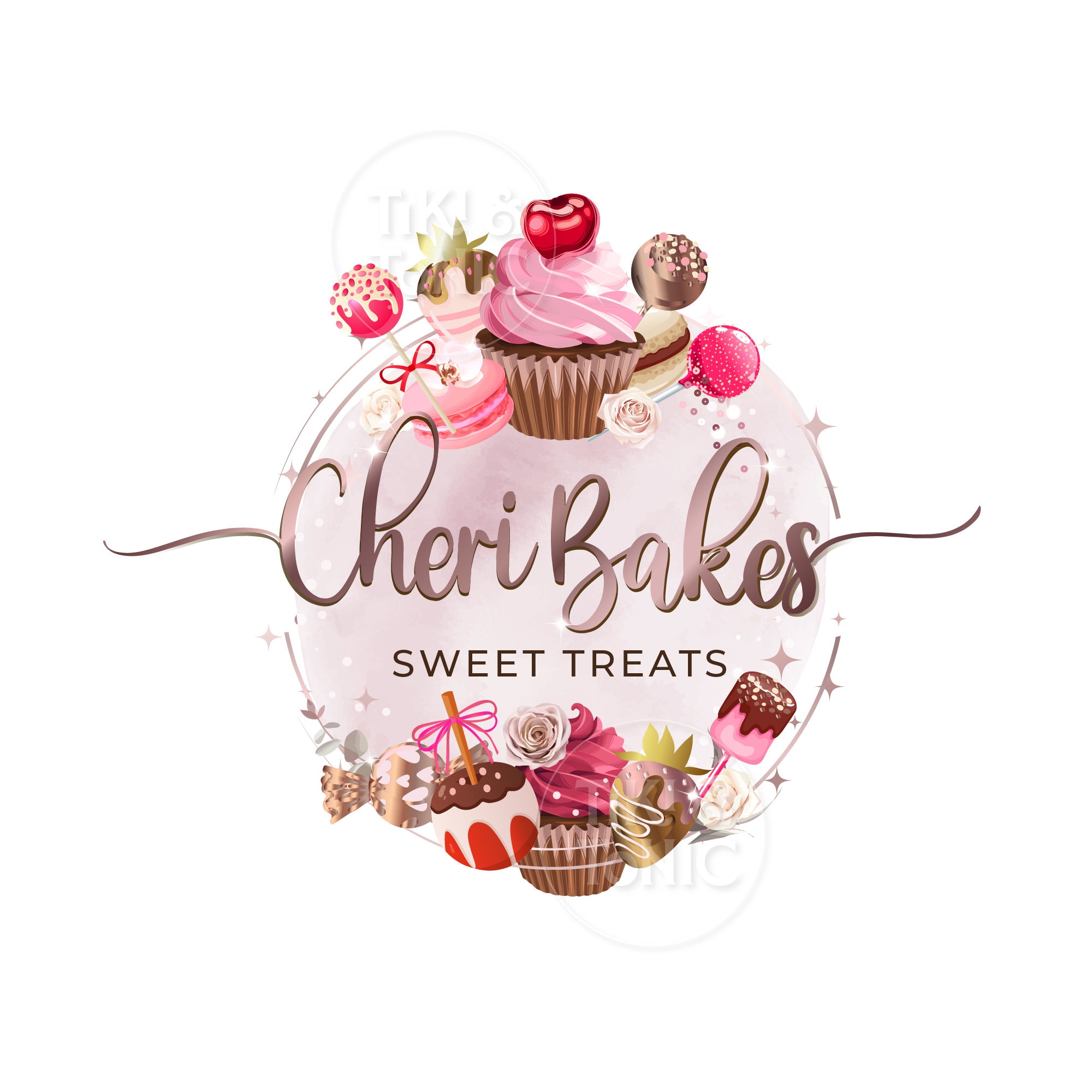 Bakery Logo Design Dessert Logo Party Table Cake Pops Logo Etsy
