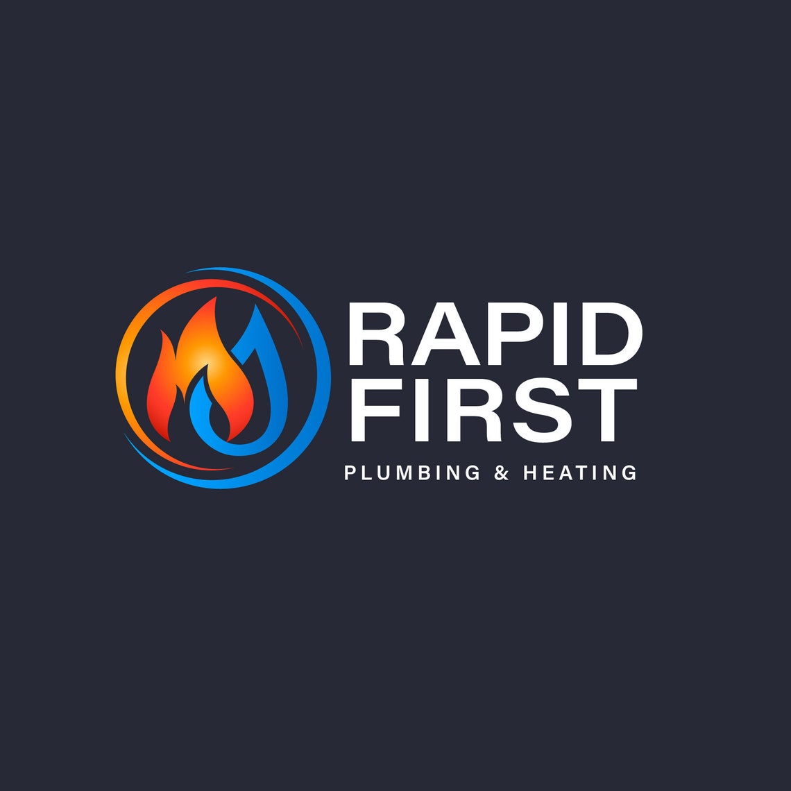 Plumbing and Heating Logo Design Premade Logo Business Etsy