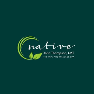 Green Leaf Circle Logo, Nature Logo Design, Healing Logo, Naturopath Logo, Organic Logo, Wellness Logo Design, Spa Logo, Massage Logo Design