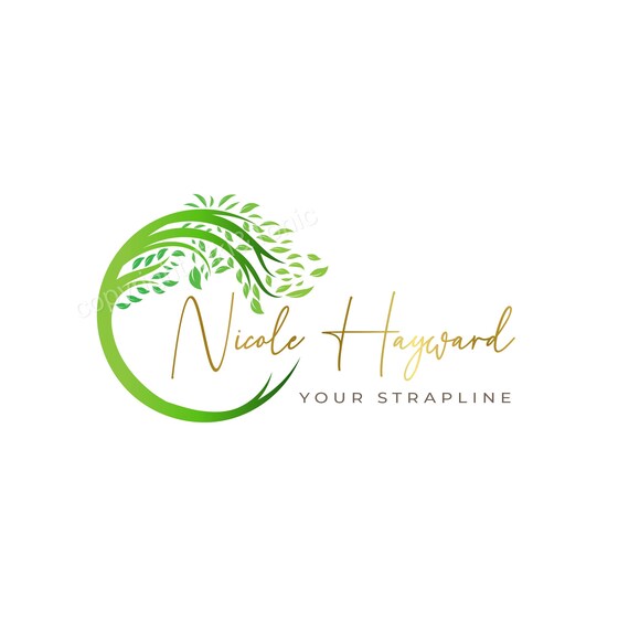Baum Logo Design Vorgefertigte Logo Grun Baum Logo Grun Und Etsy