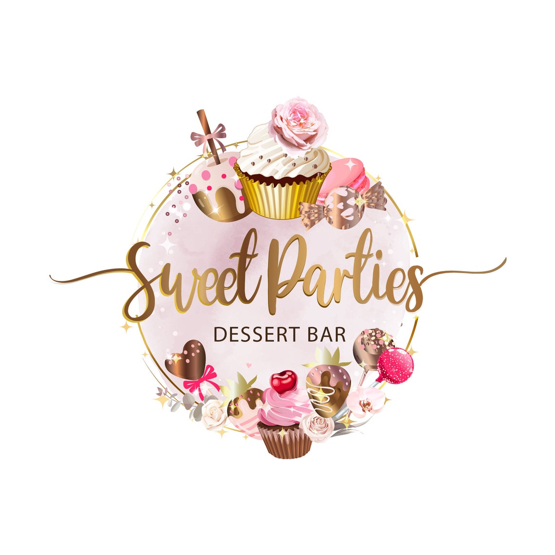Bakery Logo Design Dessert Logo Party Table Cake Pops Logo Etsy
