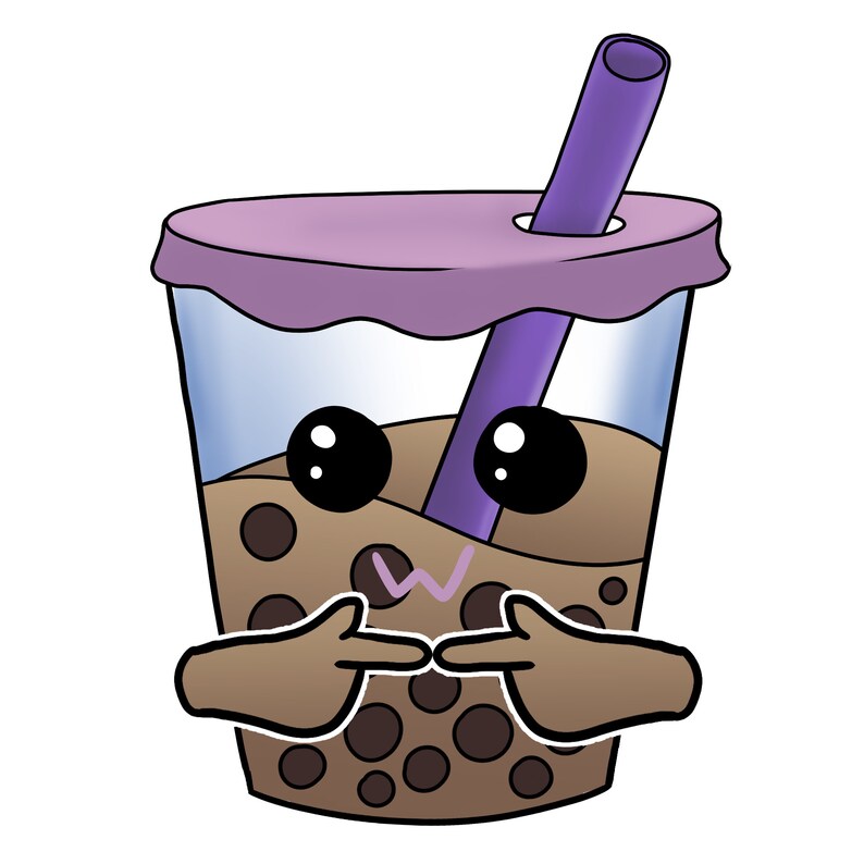 Boba Emote Pack / Twitch Emote Pack four Emotes Ready to Use / Kawaii