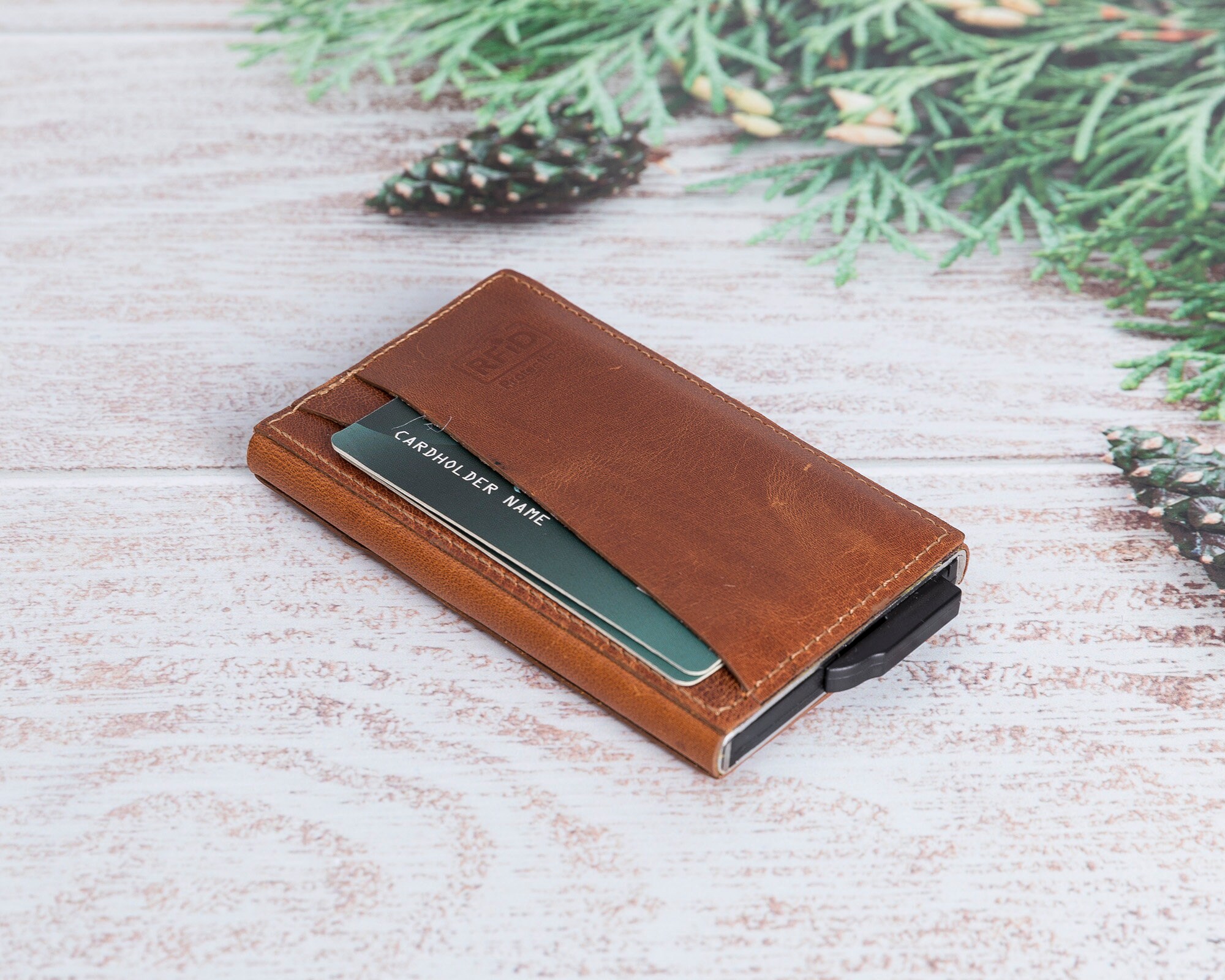 Handmade Wallet Business Card Holder Brown Leather Wallet Etsy