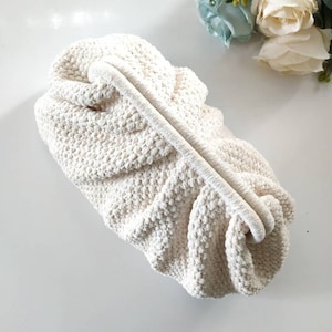Handmade Crochet Glitter Blue Bag/luxury Bag/knitted Bag
