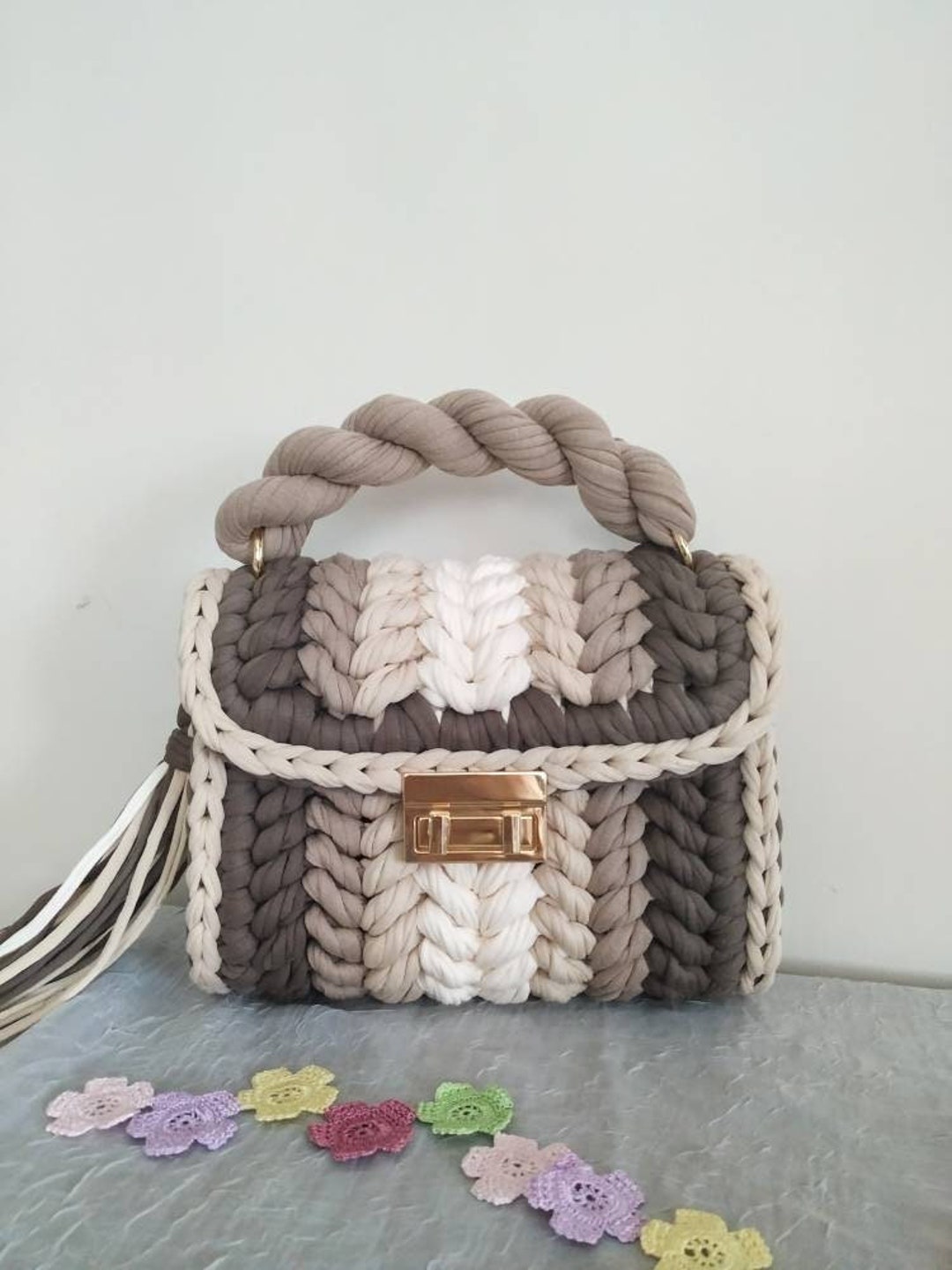 Handmade Bag Unique Design Crochet Bag Stylish Knit Purse - Etsy