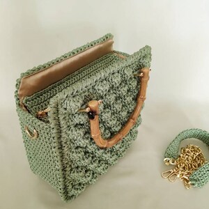 Pochette Donna Uncinetto Estiva Intrecciata: Borsa A Blocchi Di Colore Per Spiaggia E Serate - 3