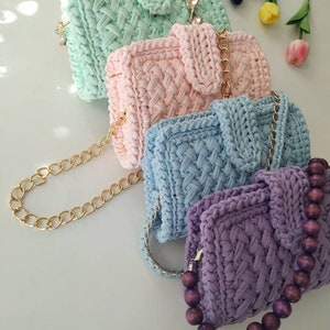 Shoulder Bag, Knit Bag, Clutch Bag Purse, Crochet Bag, Hand Woven Bag ...