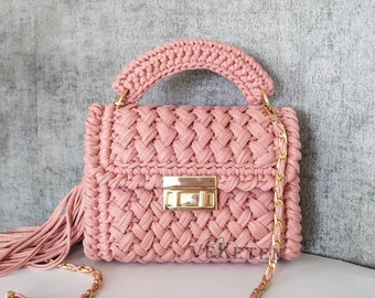 Chanel Neutrals Large Crochet & Calfskin 19 Flap Bag