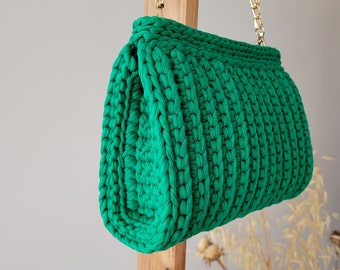 Green Handmade Bag, Elegant Knit purse, Designer Bag, Shoulder bag, gift for her, Valentine's Day gift, Crochet Handbag Green Handmade Bag, Elegant Knit purse, Designer Bag, Shoulder bag, gift for her, Valentine's Day gift, Crochet Handbag