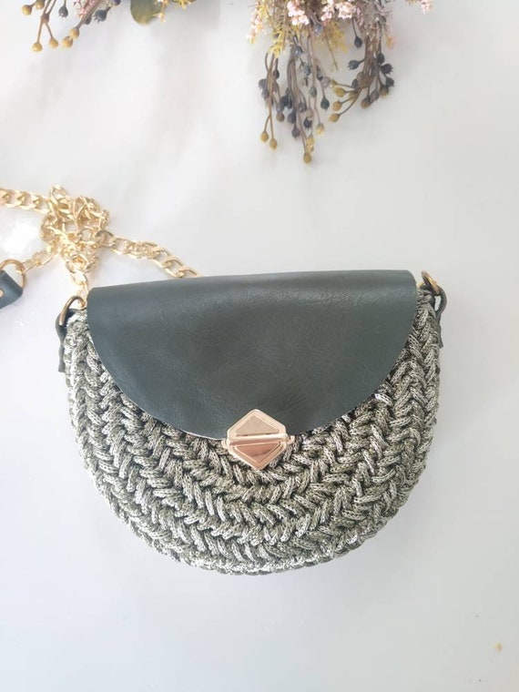 LARTIGENT☆L11 SATIN CROCHET CHAIN BAG L11 SATIN CROCHET CHAIN BAG(SILVER) - HYPE2K