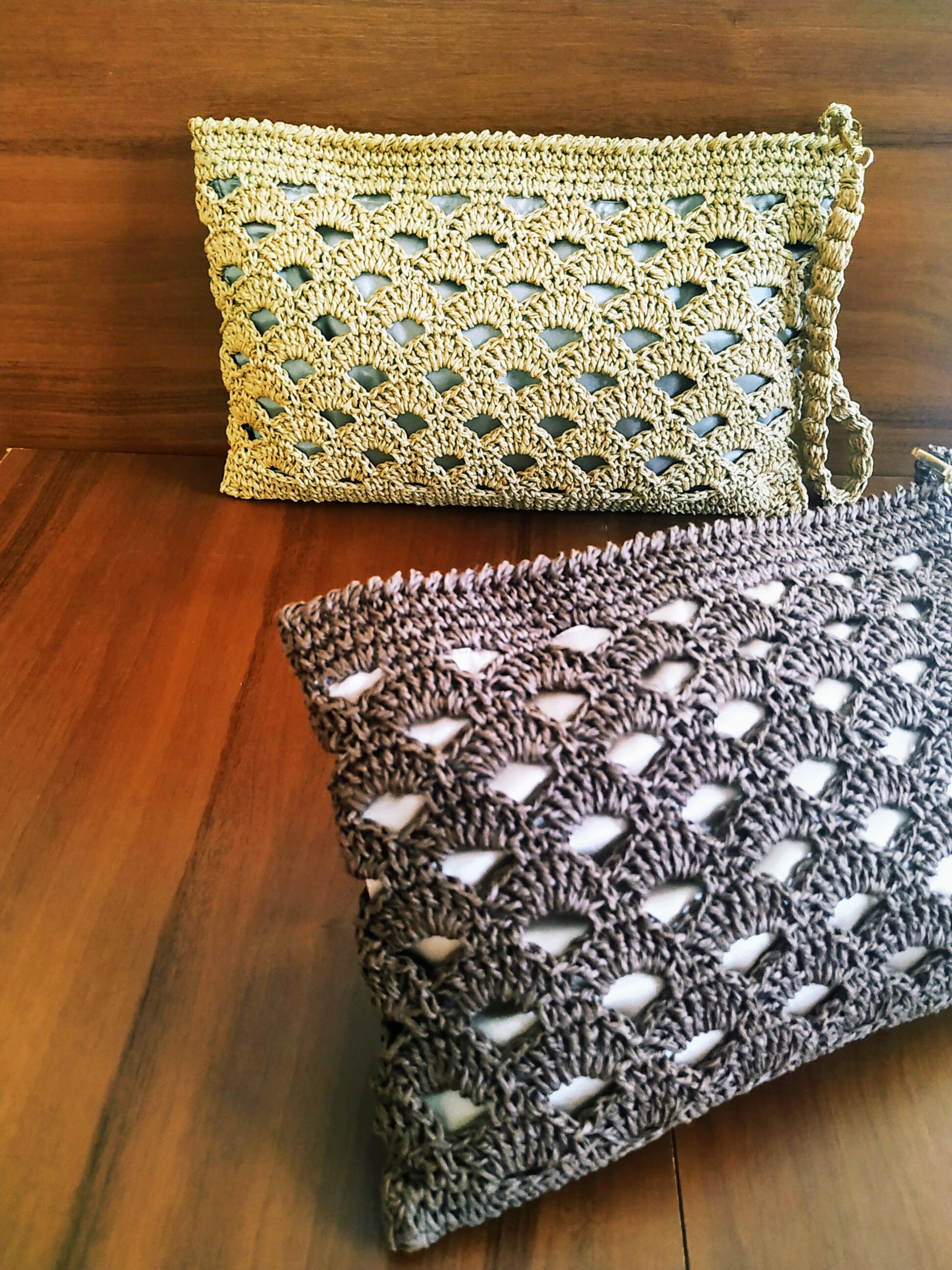 Handmade Raffia Crochet Clutch Bag: Women's Envelope Purse - Etsy
