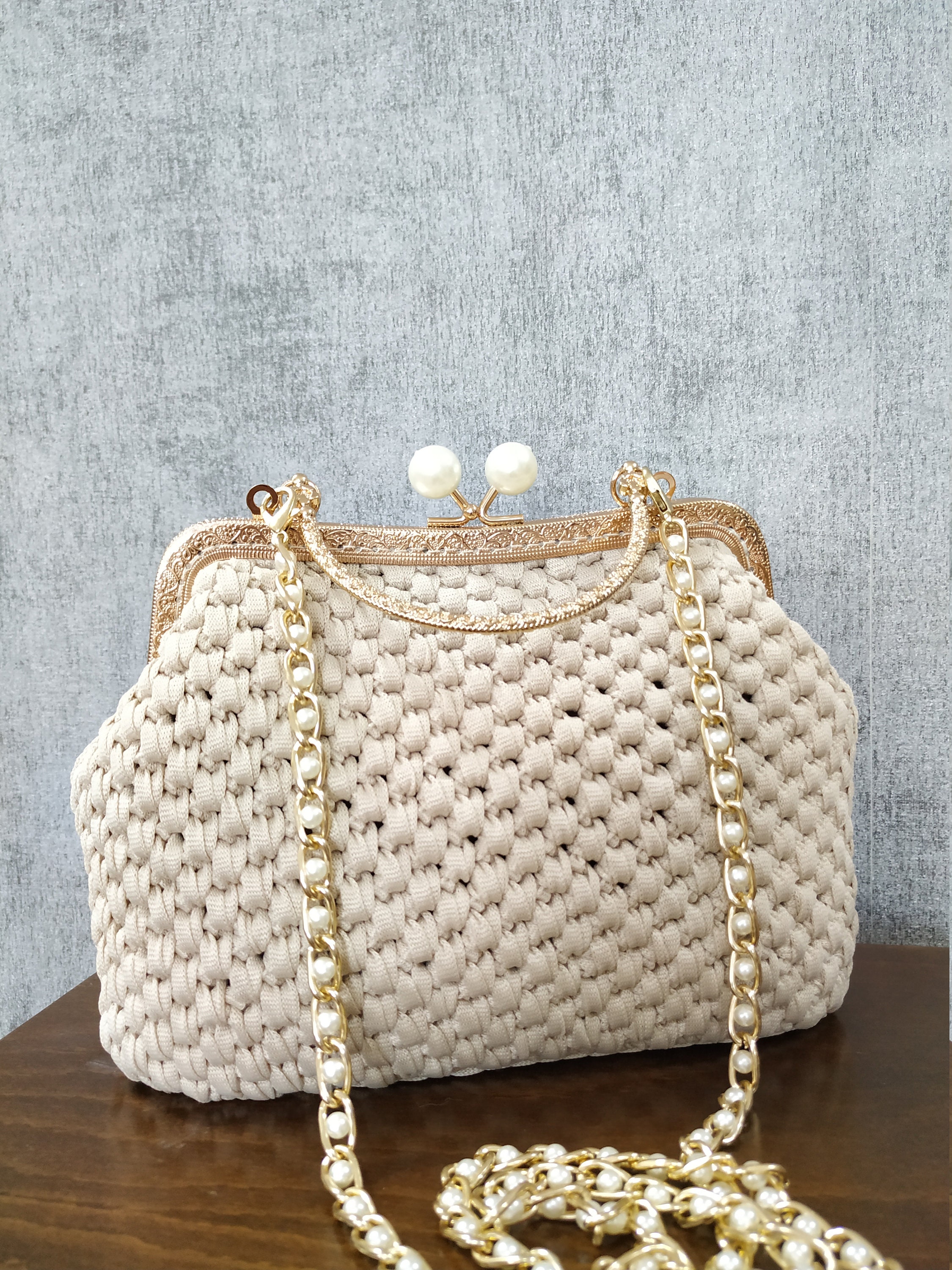 Megastores - Off white Hand Crochet Cotton Boho Sling Bag by Itihasikala