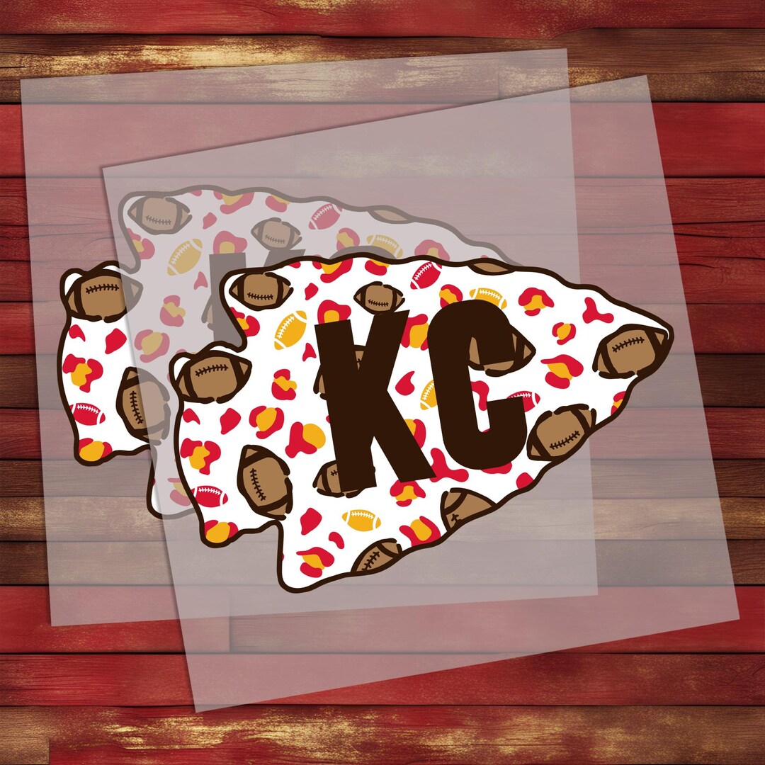 Kc Box Letters Kansas City DTF Transfer: Red & Gold KC Letters, Football Spiritwear - Etsy