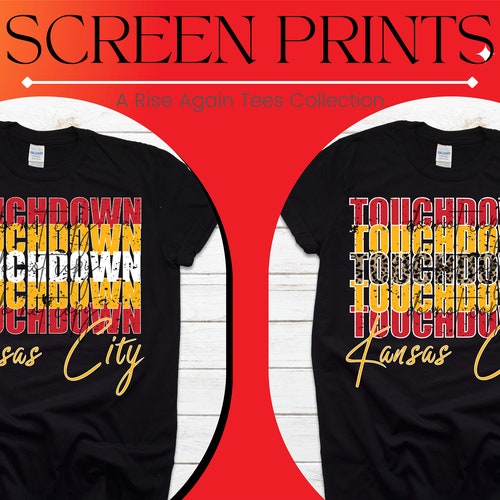 Chiefs Screen Print Transfers Ready for Press School Heat Etsy