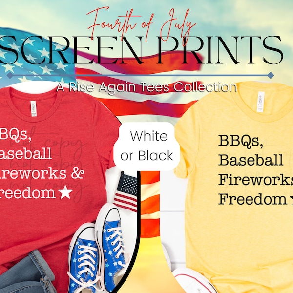 Summer Screen Print Transfers Ready for Press | Custom Heat Transfer Designs Ready to Press | Silk Plastisol Ink, No Sublimation or DTF