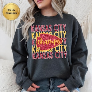 PNG Instant  Digital Download - Kansas City Football Super Bowl Champions - 3 Peat 3PEAT three peat for Sublimation & DTF Transfers