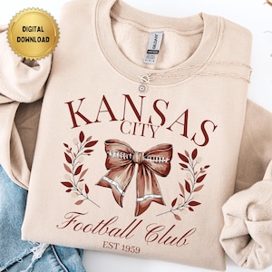 PNG Instant  Digital Download - Vintage Kansas City Football Club Coquette Bow