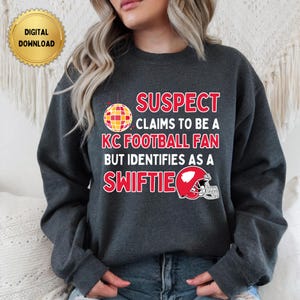 PNG Instant  Digital Download - Suspect is Kansas City Football and Swiftie  -  for Sublimation & DTF Transfers