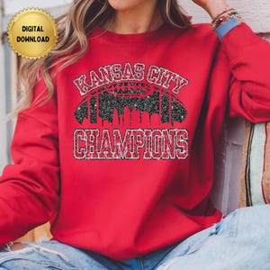 PNG Instant  Digital Download - Kansas City Football Super Bowl Champions - 3 Peat 3PEAT three peat for Sublimation & DTF Transfers