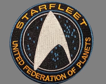 Iron on Original Gold Star Trek Command insignia Capt Kirk Uniform Costume Patch 