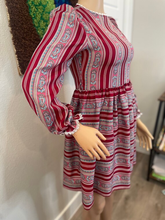 Babydoll vintage bohemian 60s dress - image 3