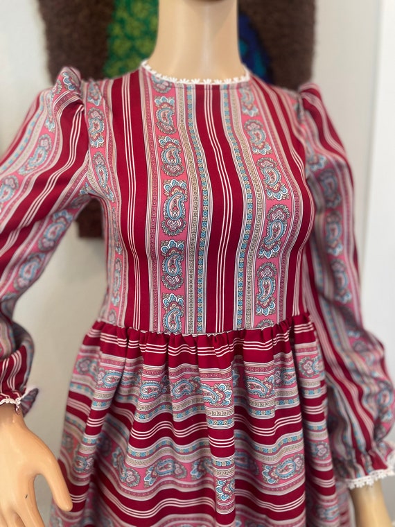 Babydoll vintage bohemian 60s dress - image 4