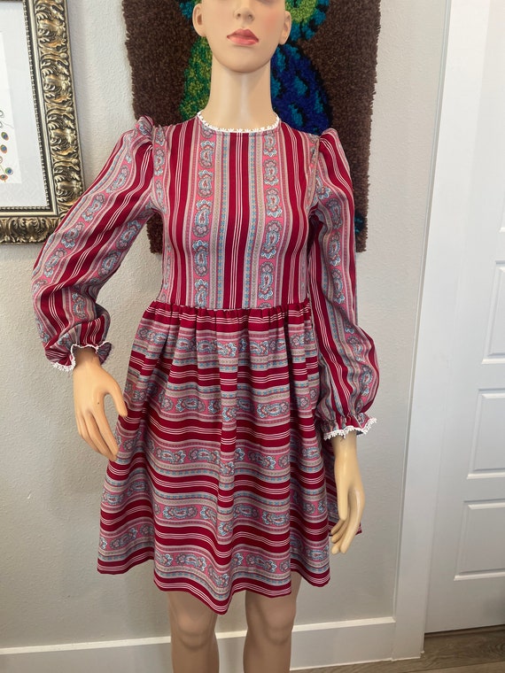 Babydoll vintage bohemian 60s dress - image 2