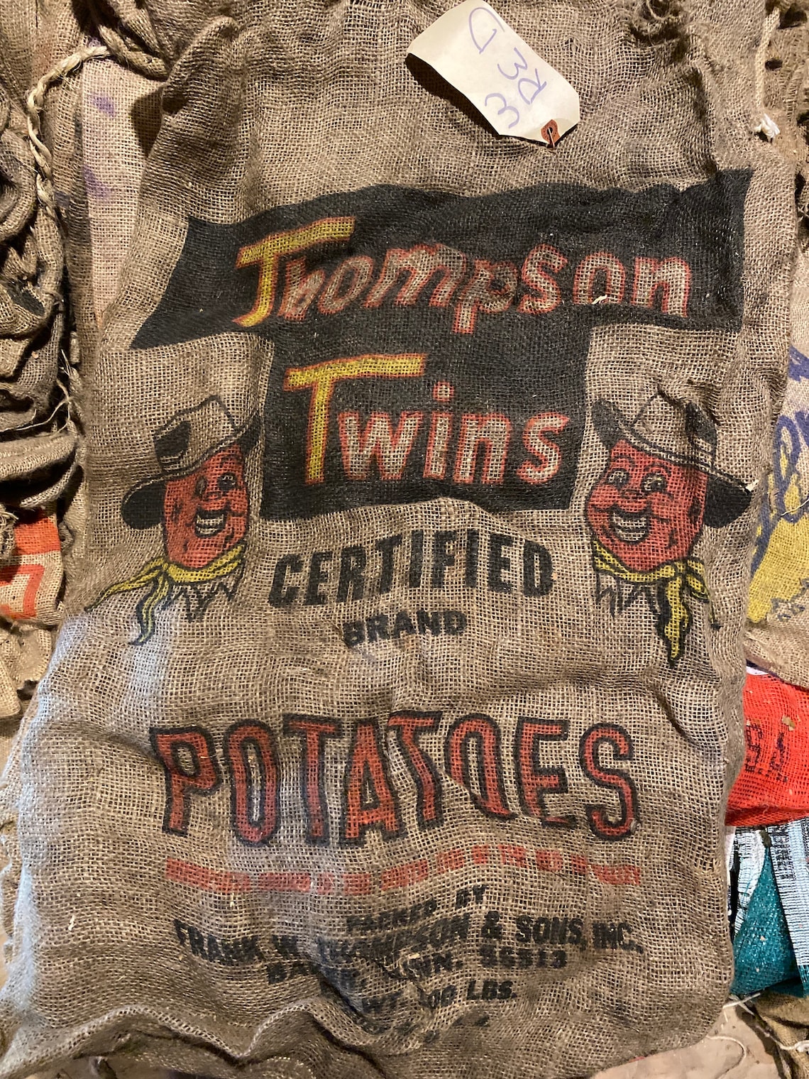 Vintage Burlap Potato sack Etsy